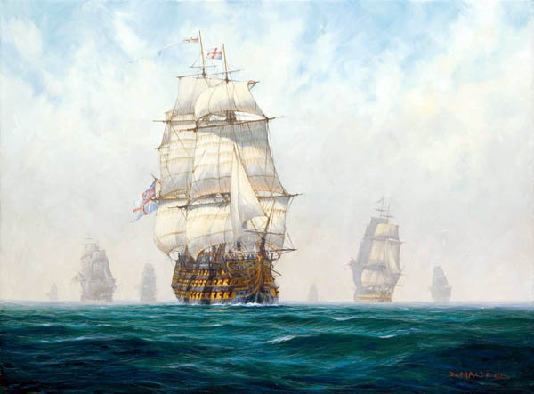 HMS Victory. Maritime Art By St Ives Artist Donald MacLeod