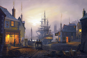 Open All Hours  Maritime Art by St Ives Artist Donald MacLeod.