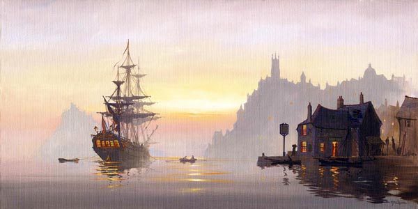 Safe Anchorage a maritme painting by Donald MacLeod